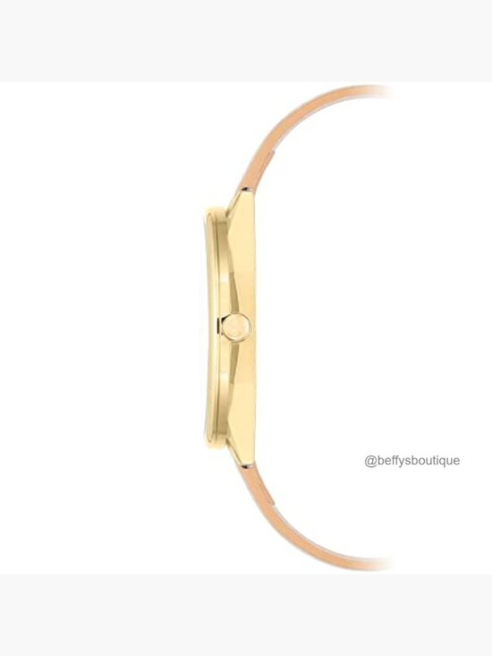 Gold-Tone Strap Watch with Sunray Dial Analog Quartz Movement 40mm main image 4